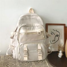 UAKISS - 2024 New Waterproof Nylon Women School Backpack Large Solid Color Girls Travel Bag College Schoolbag Female Laptop Back Pack Size: width 32cm height 41cm thickness 13cm【Note 1】 1 inch≈2.54cm,1cm≈0.39 inch【Note 2】 There might be slightly deference in color,because of the computer monitor settings.【Note 3】 With the deference in the measurement method,Please allow 1-2cm in the size deviation. School Mood, College Backpacks, Library Study, Bag College, Accessories Aesthetic, College Backpack, Pearl Bag, Aesthetic Pastel, Travel Party