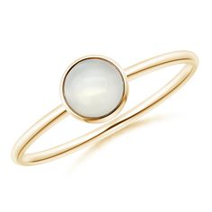 This stackable ring is sure to fascinate with its effortless beauty. The solitaire round moonstone is secured in a bezel setting and allures with its delightful moon-like allure. Moonstone Rings, Effortless Beauty, Stackable Ring, Moonstone Ring, Stackable Rings, Bezel Setting, Moonstone, Gemstone Rings, 18k Gold