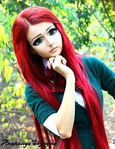 Anime Makeup Transformations - I can't tell if it's amazing or terrifying... Anastasiya Shpagina, Human Barbie, Anime Eye Makeup, Anime Hairstyles, Pelo Anime, Human Doll, Anime Makeup, Doll Makeup, Special Effects Makeup