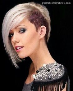 20 Angled Bob Haircuts | DesirableHairstyles Short Punk Haircuts, Punk Haircut, Punk Hairstyles, Short Punk Hair, Modern Short Hairstyles, Half Shaved Hair, Asymmetrical Haircut, Hairstyles For Older Women, Amazing Hairstyles