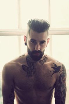 ricki-hall Ricki Hall, Tatto Boys, Beard Love, Beard Tattoo, Bearded Man, Inked Men, Thank You Lord, Hair And Beard Styles, Beard Styles