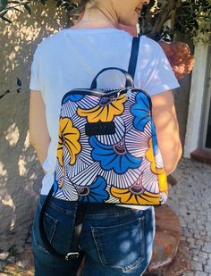 Fabric Products, City Backpack, Ankara Print, Wax Print, Boho Bag, African Fabric