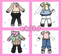 Gacha Life Preppy Outfits, Gacha Life Pajamas, Gacha Oc Outfit Ideas, Kids Clothing Ideas, Gacha Clothes Ideas, Gacha Life 2 Outfits, Gacha Life Clothes, Gacha Life Ideas, Outfit Ideas Gacha