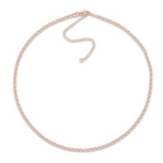 Dynamic rolo links entwine to form this exceptional women's choker necklace. Fashioned in 14K rose gold, the hollow, adjustable 13-inch cable chain secures in place with a lobster clasp. Women Choker Necklace, Jared The Galleria Of Jewelry, Womens Chokers, The Hollow, Chain Choker Necklace, Rolo Chain, Chain Choker, Cable Chain, Lobster Clasp