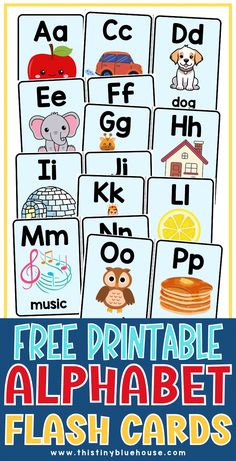 the free printable alphabet flash cards for kids