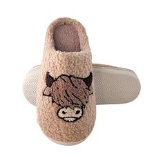 PRICES MAY VARY. [Highland Cow slippers] Highland Cow Slippers adopt the pattern design of Highland Cow, presenting the image of this cute animal. They typically have a furry appearance with long, droopy ears, giving them a warm and affectionate appearance. [Comfort] Highland cow slippers are often made of soft materials inside to ensure foot comfort. They provide enough support and can be worn in indoor settings such as a home or office. [Warmth]Due to their furry appearance, Highland Cow Slipp Western Slippers, Highland Cow Pattern, Scottish Animals, Cow Slippers, Cow House, Scottish Highland Cow, Cartoon House, Animal Slippers, Cartoon Cow