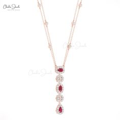 Description Surrounding the ruby is a dazzling halo of diamonds, each one carefully selected for its exceptional clarity and sparkle. The diamonds enhance the ruby's natural beauty, This exclusive halo setting not only adds an extra layer of sophistication but also amplifies the overall brilliance of the necklace, making it a true showstopper. Product Details SKU CJ-N-1803-R Metal 14K Solid Gold Product Dimension 16" Inch Birthstone July Ruby Details 1 Stone Size 5x3mm Quality AAA Stone Pieces 1 Luxury Rose Gold Ruby Necklaces, Jewellery Design Sketches, Halo Necklace, Halo Setting, Necklace Making, Pendent Necklace, Stone Setting, Ruby Rose, July Birthstone