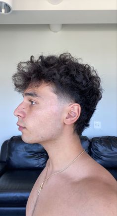 Modernized Mullet Men, Curly Wavy Mens Hair, Back Of Mullet Men, Mullets Mens Modern Curly Hair, Thick Hair Mullet Men, Light Mullet Curly Hair Men, Guy Hairstyles Mullet, Short Tapered Mullet Men, Faux Mullet Men Curly Hair