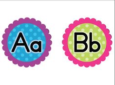 three different types of letters and numbers on a white background, including the letter a, b