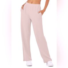 Brand New, Never Worn. Perfect Condition. Color: Dusty Pink No Longer Sold Online. Same-Day Shipping. Alo Yoga Relaxed Fit Wide Leg Bottoms, Alo Yoga Solid Color Pants With Elastic Waistband, Alo Yoga Full Length Pants In Solid Color, Alo Yoga Wide Leg Pants With Elastic Waistband, Pink Pants With Ribbed Waistband, Alo Yoga Full Length Loungewear Pants, Alo Yoga Full-length Loungewear Pants, Alo Yoga Full Length Pants, High Waist Spring Bottoms By Alo Yoga