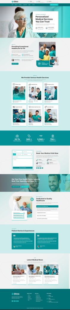 Glinic - Health & Medical Elementor Template Kit by Rometheme | ThemeForest Trading Bull, Medical Websites, Retail Technology, Beauty Technology, Medical Health, Hospital Design, Ad Template, Shopify Website, Web Themes