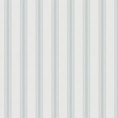 a white and blue striped wallpaper with vertical stripes