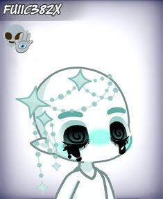 an animated character with stars on it's head and eyes, standing in front of a