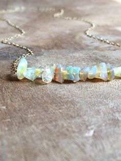 Raw Opal Necklace Opal Necklace Raw Crystal Necklace Spiritual Opal Necklaces With Natural Stones, Gift Jewelry With Ethiopian Opal And Natural Stones, Ethiopian Opal Jewelry With Natural Stones As Gift, Opal Necklace With Natural Stones As Gift, Opal Necklace With Natural Stones For Gift, Ethiopian Opal Birthstone Necklace For Gift, Nature-inspired Opal Jewelry Gift, Bohemian Opal Gemstone Necklace, Nature-inspired Opal Gemstone Jewelry