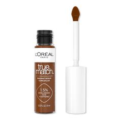 True Match Radiant Serum Concealer - RADIANT SERUM CONCEALER W10.5BenefitsSkincare plus makeup in one swipeNeutralizes dark circles, depuffs eye bags & helps iron out fine lines with unique applicatorFor an instantly brightened & even under eye areaCorrects like a concealer, hydrates like an eye serumMultipurpose concealer can also be used for highlighting & contouringAvailable in various skin-like shadesDermatologist tested, suitable for sensitive skinFeaturesInfused with 1.5% hyaluronic acid + Loreal Concealer, Loreal True Match, Serum Concealer, Natural Hair Short Cuts, Shower Skin Care, Too Faced Concealer, Eye Makeup Tips, Skin Serum, Eye Bags