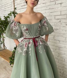 Star Gown, Matoshi Dress, Teuta Matoshi, Rose Gown, Corset Gown, Garden Dress, Alencon Lace, Glamour Dress, Blue Gown