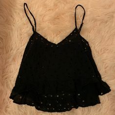 Never Worn! Summer Black Party Tops, Summer Party Black Top, Zara Black Tops For Vacation, Zara Black, Zara Tops, Cute Outfits, Zara, Womens Tops, Tank Tops