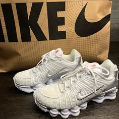 Brand New Without A Box. 100% Authentic And Purchased Directly From Nike Womens Nike Shox Shoes, Nike Shox Tl White, Nike Shox Tl, Nike Shox, Nike White, Shoes Nike, Art Clothes, White Nikes, A Box