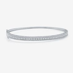 Diamond Clarity: I1Jewelry Closure: Box ClaspLink Construction: SolidSetting: Multi-SettingStone Cut: RoundDiamond Color: H-IMetal Color: WhiteRounded Carat Weight: 1 1/4 Ct. T.w.Care: Wipe CleanStone Type: 153 Lab Grown DiamondAuthenticity: Lab Grown DiamondBirthstone: April BirthstoneBracelet Type: Bangle BraceletsMetal: 10k White GoldIs Beaded: NoCountry of Origin: Imported White Diamond Cut Bangle Jewelry, White Diamond Jubilee Bangle Bracelet, White Bangle With 17 Jewels, Classic White Diamond Bangle Bracelet, Classic White Sterling Silver Bangle, Classic White Sterling Silver Bangle Bracelet, White Diamond Cut Bangle Bracelet, White Hallmarked Bangle Bracelets, Classic White Bangle Bracelet