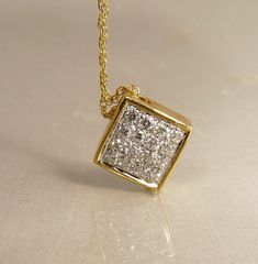 "Mexico 14K Diamond Pendant Necklace Vintage Jewelry Elegant Vintage 14K Yellow Gold Pendant  Adorned With Tiny Pave Set Diamonds Hangs From An 18\" 14K Gold Fine, Dainty Chain With Spring Ring Closure This Stunning Pendant Is Marked On The Reverse 14K Mexico  Measuring .5\"  Weight 2.4 Grams  jujubee1.etsy.com To Browse My Shop" 14k Gold Bangle Bracelet, Pendant Necklace Vintage, Jewelry Elegant, Dainty Chain, Rhinestone Heart, Gold Bangle Bracelet, Yellow Gold Pendants, Diamond Pendant Necklace, Necklace Vintage