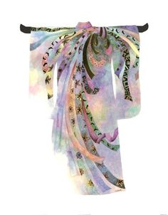 Zoom Embroidery Kimono, Japanese Traditional Clothing, Kimono Japan, Embroidery Quilting, Beautiful Kimonos, Japanese Embroidery, Japanese Textiles, Kimono Fabric, Design Guide