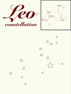 the zodiac sign leo constellation with stars on it