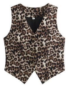 Womens Suit Vest, Vest Style Women, Chaleco Casual, Waistcoat Woman, Sleeveless Coat, Leopard Print Shorts, Middle Age Fashion, Leopard Fashion, Cropped Vest