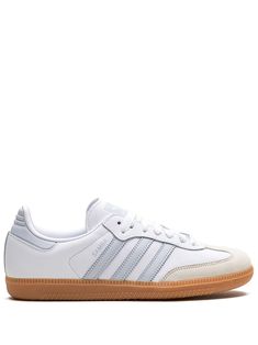 Shop adidas Samba OG "Halo Blue" sneakers Adidas Samba Outfit, Indoor Football, Blue Sneakers, Van Cleef Arpels, Flat Boots, Adidas Samba