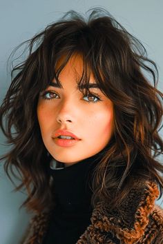 WOLF CUT WAVY HAIR - Kwinfi Natural Wavy Hair, Great Hairstyles, Girl Haircuts, Hair Color And Cut, Hair Fashion, Fashion World