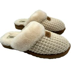 Beautiful Condition, Only Worn Once. Ugg Cozy Knit Slippers Are A Comfortable And Stylish Option For Women. The Slippers Are Made Of Soft And Warm Shearling Sheepskin Fur, With A Knit Fabric Type And A Solid Ivory Color. The Slippers Have A Round Toe Shape And A Flat Heel Height, With A Rubber Outsole Material For Durability. The Insole Material Is Wool, And The Lining Material Is Sheepskin. The Slippers Are Easy To Wear With A Slide Style And A Size Us 12. Measurements Are Shown In The Photos And Are Taken Laying Flat. Please Reach Out If You Have Any Questions. Check Out My Other Listings For More Unique Treasures! () Thank You For Supporting My Small Mom Owned Busines Ugg Cozy Knit Slippers, Knit Slippers, Fur Slippers, Knitted Slippers, Cozy Knit, Cozy Knits, Ivory Color, Womens Uggs, Knitted Fabric