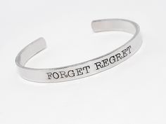 "Hand-stamped aluminum cuff.  Fits wrists from 6\" - 9\"; can be adjusted and turned on and off the wrist.  1/4\" wide cuff is lightweight and does not tarnish. Please note: picture is a representation of the item. Hand-stamping is a process where each individual character and design is hammered by hand, so there will always be some variation of spacing and alignment. Each piece is unique!" Adjustable Metal Cuff Bracelet With Stamped Detail, Adjustable Stamped Metal Cuff Bracelet, Washer Bracelet, Gold Ribbons, Wide Cuff, Cute Packaging, Cotton Pads, Daughter Love, Beautiful Bracelet