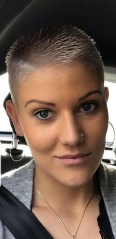 Ultra Short Pixie Haircuts For Women, Short Buzzed Hair, Buzzed Hair Women, Buzz Haircut, Shaved Hair Women, Buzz Cut Hairstyles