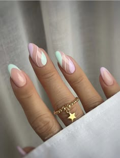 Light Purple Nails, Pastel Nails, Floral Nails, Chic Nails