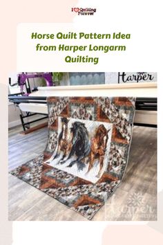 Horse Quilt Pattern Idea from Harper Longarm Quilting