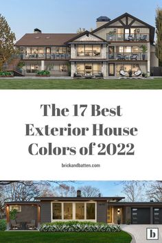 the 17 best exterior house colors of 2012, from top to bottom with text overlay