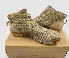 #ad Top Rated $180 Rebels Vico Leather Woven Ankle Bootie Sz 6,6.5,7.5,8,8.5,10 Tan Stone, Fashion Womens Shoes