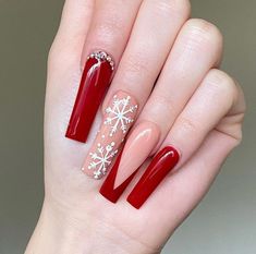 Christmas Coffin Acrylic Nails, Red Christmas Nails Acrylic, How To Strengthen Nails, Matted Nails, Strengthen Nails, Shiny Nails Designs, Nails Healthy, Secret Nails