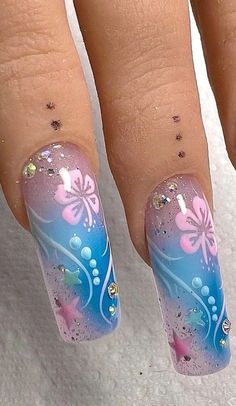 Nail Art Designs For Beginners, Nail 2023, Easy Nail Art Designs, Unghie Sfumate, Pretty Gel Nails, Unique Acrylic Nails, Best Nail Art