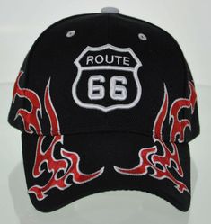 NEW! US ROUTE 66 SIDE FLAME FULL EMBROIDERED BALL CAP HAT BLACK NEW! US ROUTE 66 SIDE FLAME FULL EMBROIDERED BALL CAP HAT BLACK NEW - WITH TAGS 100% High End Acrylic Logos and designs are fully embroidered Size: One Size Fits All VELCRO ADJUSTMENT Shipping Payment Terms of Sale SHIPPING We ship Worldwide. We ship to USA 48 continental states, Item usually will be shipped out within 1~3 business days after payment received. We only ship to confirmed addresses. Non USA Customers: First Class Inter Cap Design For Men, Hats Ideas, Style Balenciaga, Punk Style Outfits, Dope Hats, Custom Caps, Outfit Grid, Hat Ideas, Payment Received