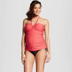 target maternity swimsuit - Google Search Target Maternity, Bandeau Tankini, Maternity Swimsuit, Halter Top Tankini, Halter Tankini, Dd Cup, Maternity Swimwear, Swimsuit Cover, Tankini Top