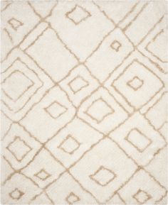 Safavieh Toronto Shag 727 Ivory/Beige Area Rug Detail Boho Chic Design, Shag Carpet, Textured Yarn, Rug Geometric, Moroccan Area Rug, Polyester Rugs, Luminous Colours, Shag Area Rug, Geometric Area Rug