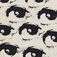 black and white drawing of eyes with tears all over the entire face, on a sheet of paper