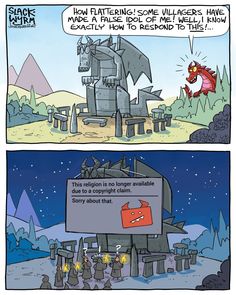 a comic strip with an image of a giant robot