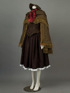 Includes: scarf,one piece dress,headband,tie,gloves Material:pure cottonSize:all size Yaelokre Outfit Ideas, Brown Costume For Halloween Fantasy Events, Brown Halloween Costume For Fantasy Events, Brown Cosplay Costume For Halloween, Yaelokre Oc, Bloodborne Hunter, Fairy Fashion, The Hunter, Under Dress