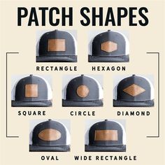 the instructions for how to make a baseball cap with different shapes and sizes on it