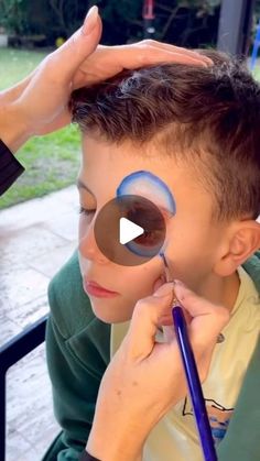 Face Paint Techniques, Easy Face Painting Ideas For Boys, Easy Boy Face Paint, Fast Face Paint, Boy Face Paint Ideas, Bluey Facepainting, Face Paint For Boys, Halloween Makeup Boys, Kid Face Paint