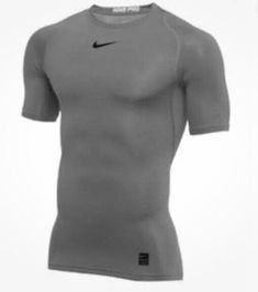 Nike Pro Cool Men's Pro Fitted Short Sleeve Gym Shirt 908083-091 Size XL Grey Gray Moisture-wicking Sports Shirt, Nike Fitted Sports Shirt, Nike Fitted Shirt For Sports, Fitted Nike Sports Shirt, Fitted Nike Shirt For Sports, Nike Fitted T-shirt For Sports, Nike Fitted Tops For Sports Events, Fitted Nike Tops For Sports Events, Sporty Gray Shirt For Sports