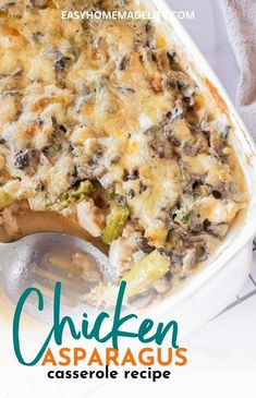 Need a comforting dinner idea? This chicken asparagus casserole is creamy, cheesy, and packed with tender chicken and green veggies. Perfect for a cozy family meal or a big gathering. Plus, it’s low-carb and reheats beautifully, making it great for meal preps. Want to make dinner easy and delicious tonight? Visit Easy Homemade Life for the full recipe and more comforting meal ideas!