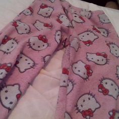 RARE hello kitty pj pants Fluffy Pj Pants, Thatcher Davis, Rare Hello Kitty, Hello Kitty Core, Mcbling Fashion, Hello Kitty Room, Texas Weather, Kitty Room