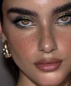 Boho Makeup Ideas, Green Eye Makeup, Inspo Makeup, Smink Inspiration, Green Eye